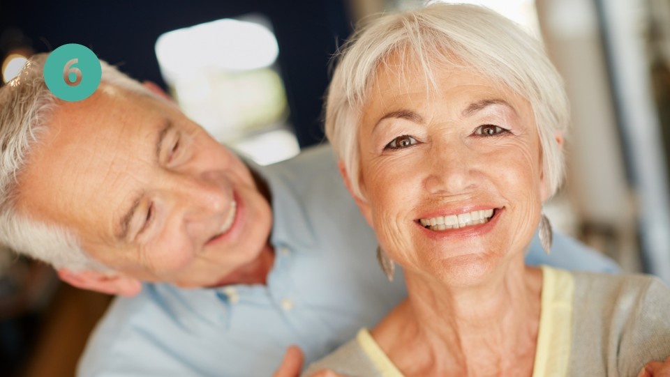 happy old couple