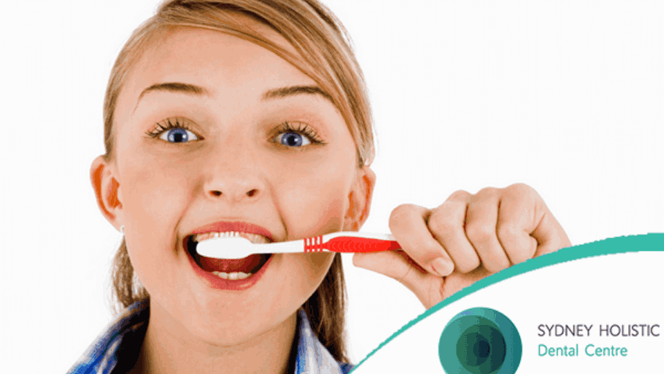 teen brushing