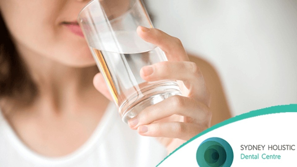 women drinking water