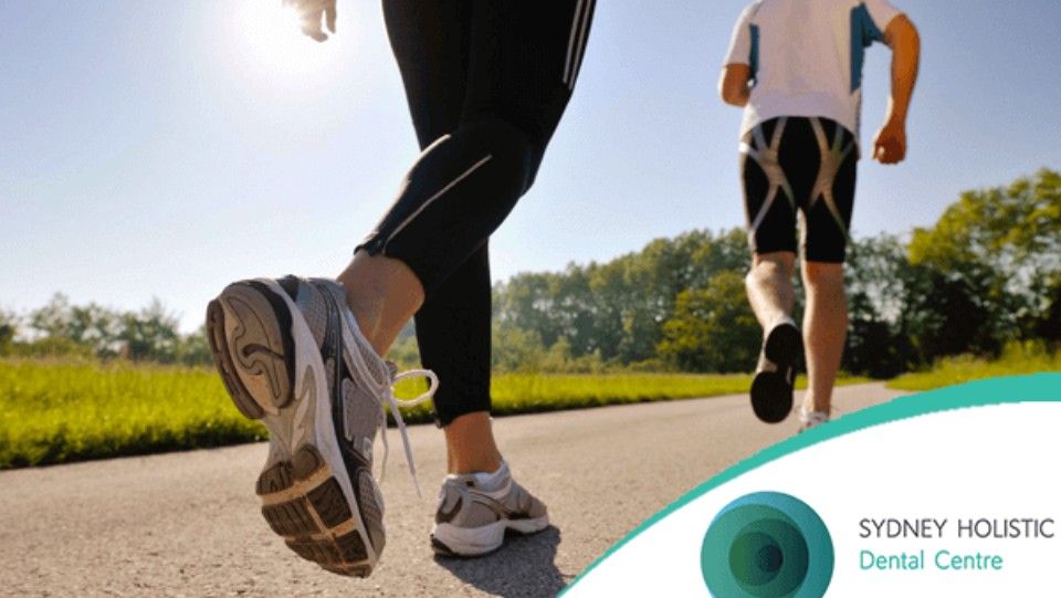 Two people jogging