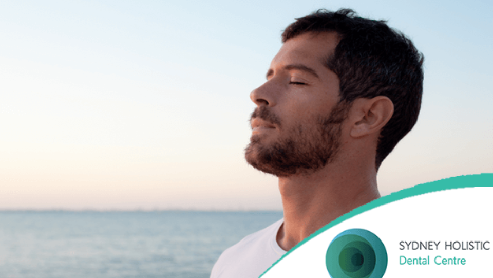 Man practicing mindful breathing